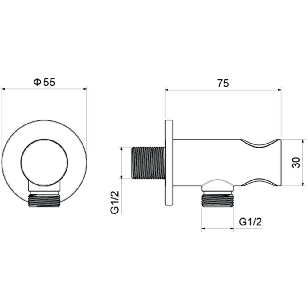 Шланговое подсоединение с держателем Aquanet AQ2464BG шлифованное золото AQ2464BG