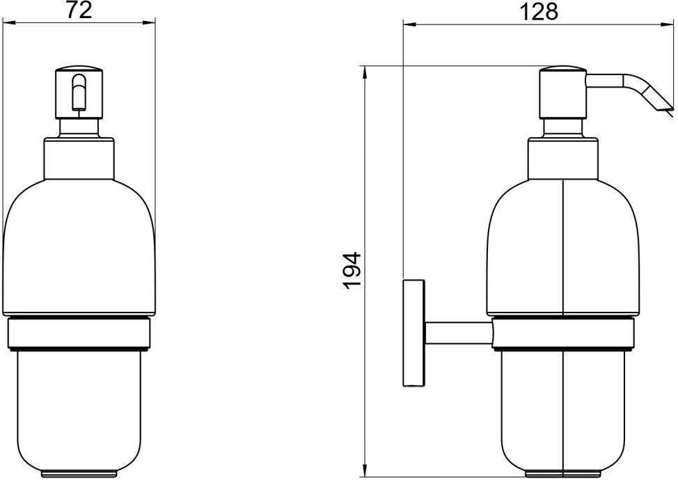 Дозатор для жидкого мыла Aquatek БЕТТА хром AQ4605CR
