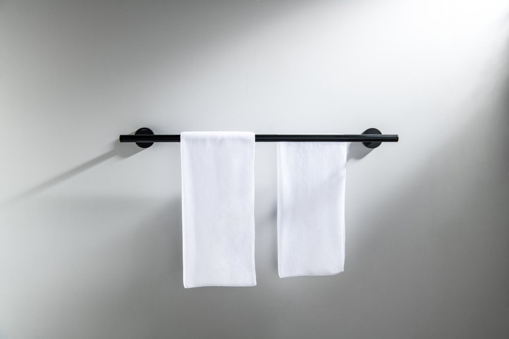 Полотенцедержатель двойной Aquanet Оберон 600 мм матовый черный AQ4230MB