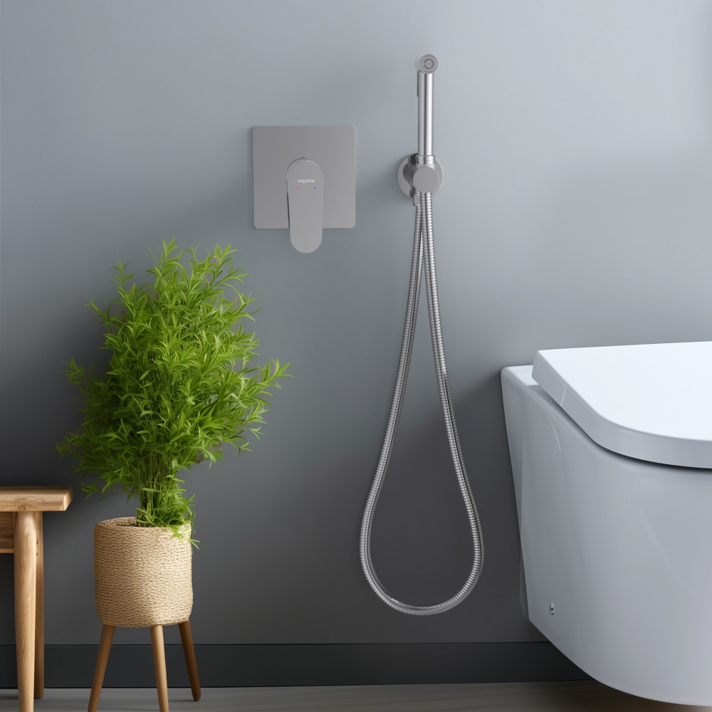 Набор с гигиеническим душем Aquanet Oberon со смесителем хром AQ1219CR