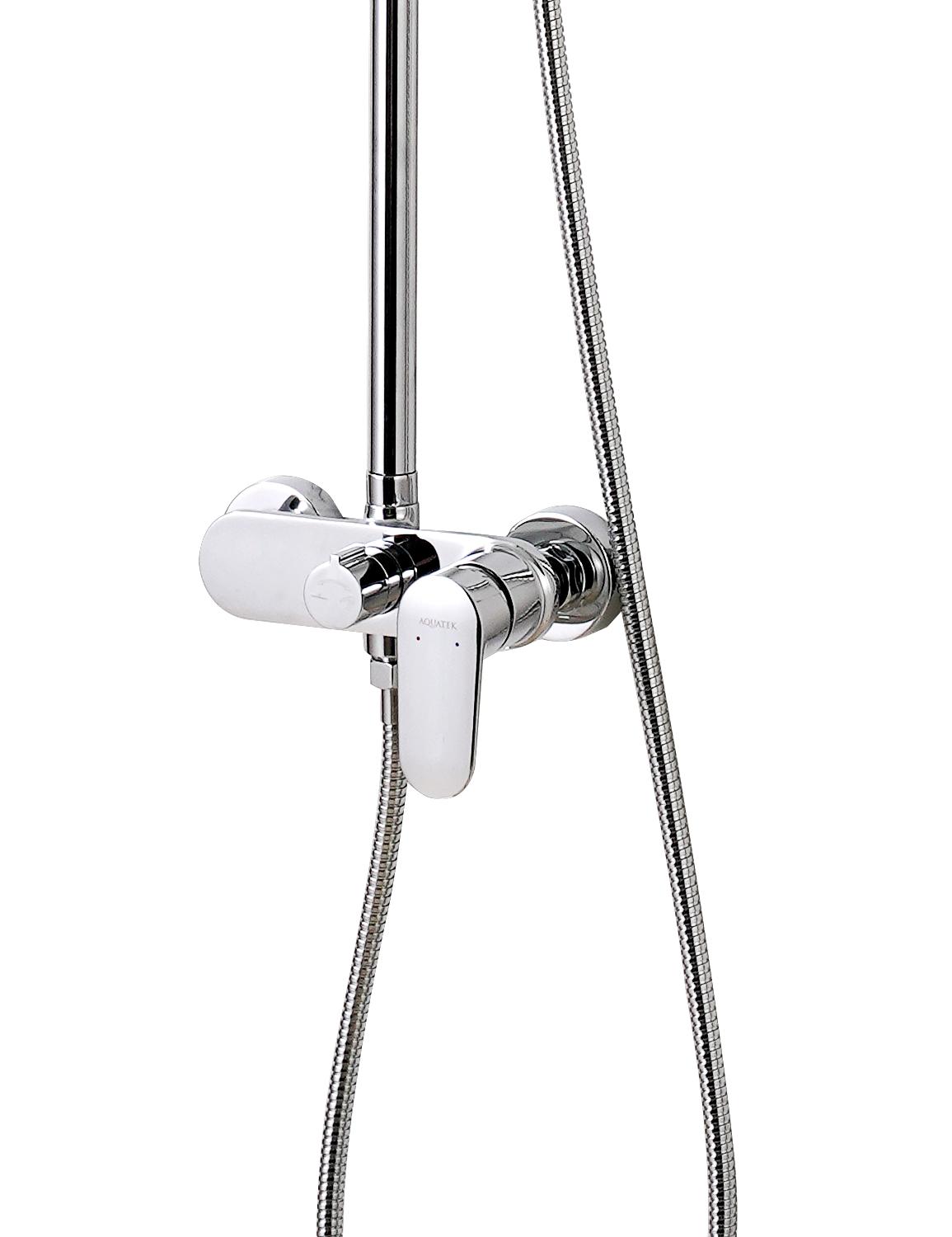Душевая система со смесителем для душа Aquatek Ника 250 мм хром AQ2860CR