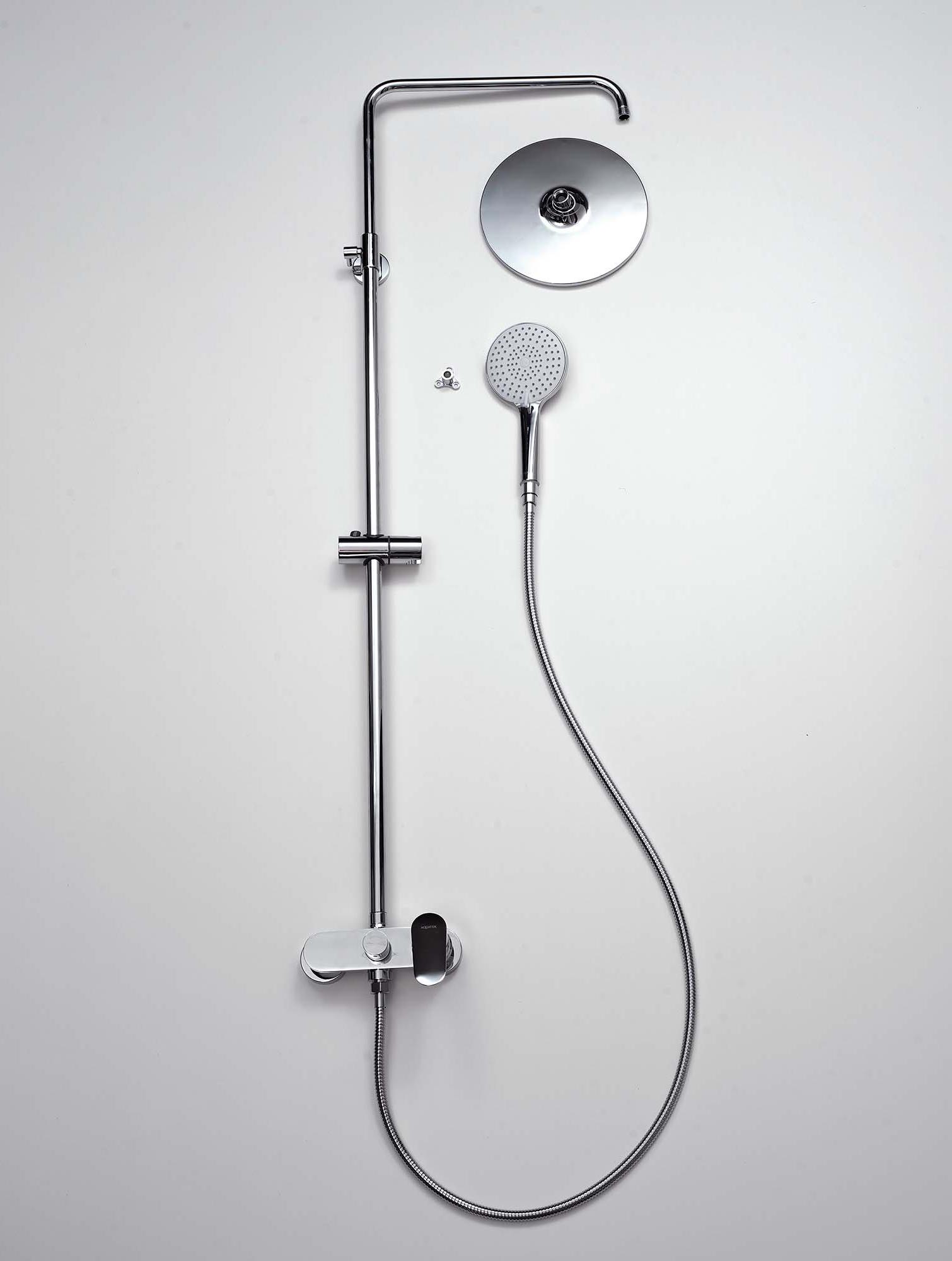 Душевая система со смесителем для душа Aquatek Ника 250 мм хром AQ2860CR