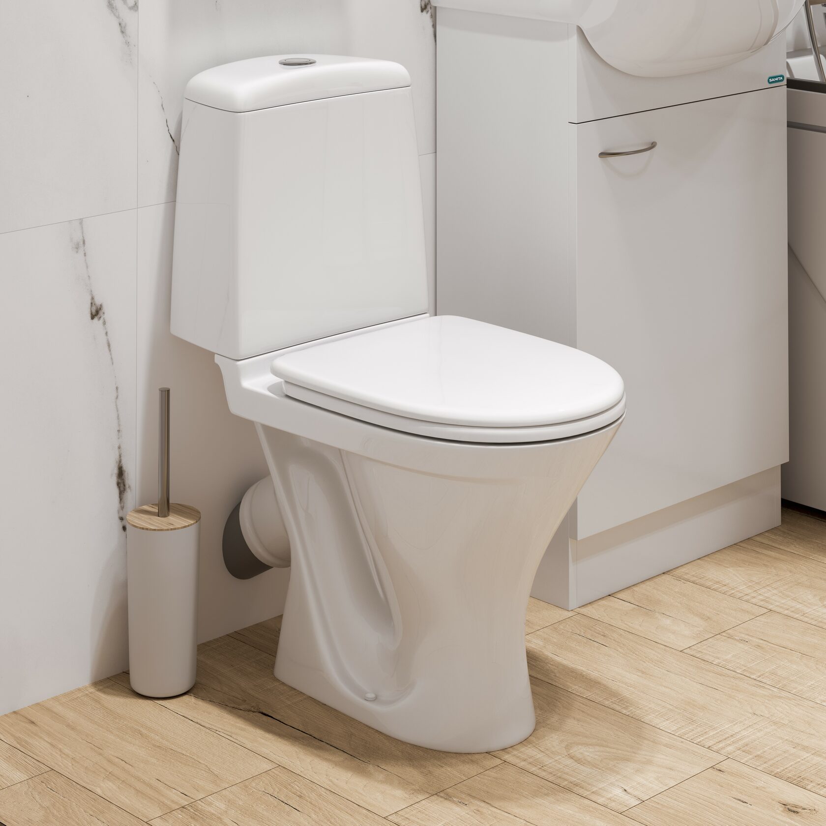 Унитаз-компакт Sanita Luxe Attica Стандарт белый WC.CC/Attica/1-P/WHT.G/S1