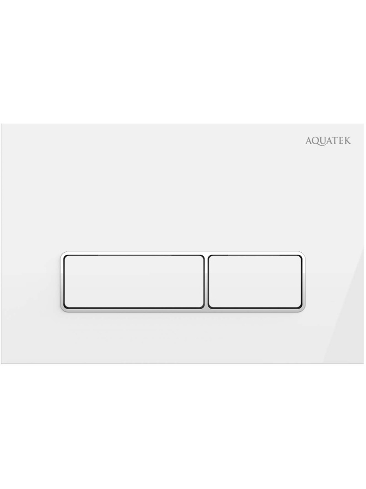 Панель смыва Kordi KDI-0000061 белый глянец ободок хром прямоугольные кнопки 162х244 мм KDI-0000061