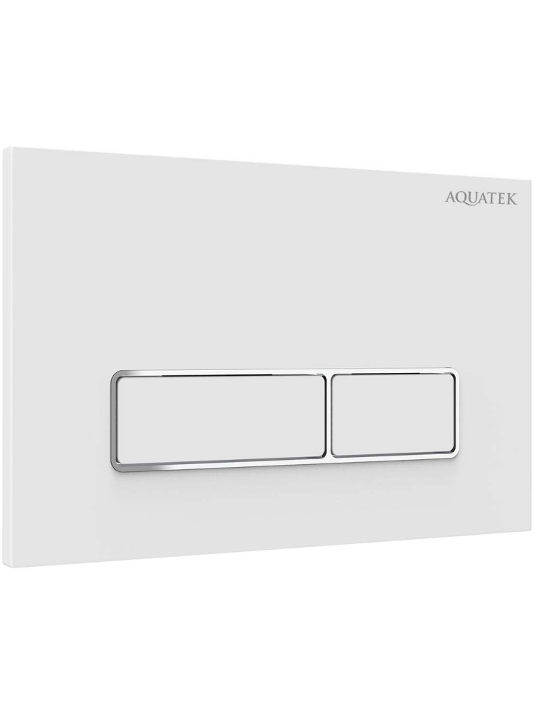 Панель смыва Kordi KDI-0000061 белый глянец ободок хром прямоугольные кнопки 162х244 мм KDI-0000061