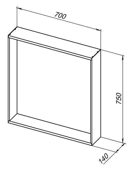 Зеркало Allen Brau Reality 70 см латунь 1.32017.03