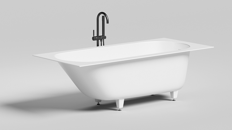 Ванна Salini Ornella Kit 1800x800x600 мм встраиваемая RAL 1013 102412GFRAL1013
