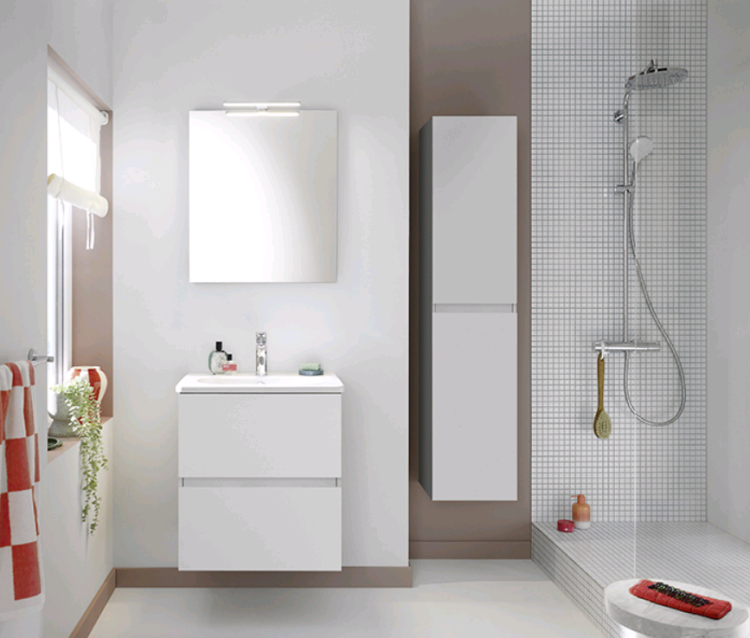 Шкаф-пенал Burgbad Rocio 350х320х1600 мм белый матовый HSRU035 F6226