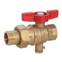 Кран шаровой для зонда Giacomini R859T с отводом ВН бабочка 3/4 R859TY005