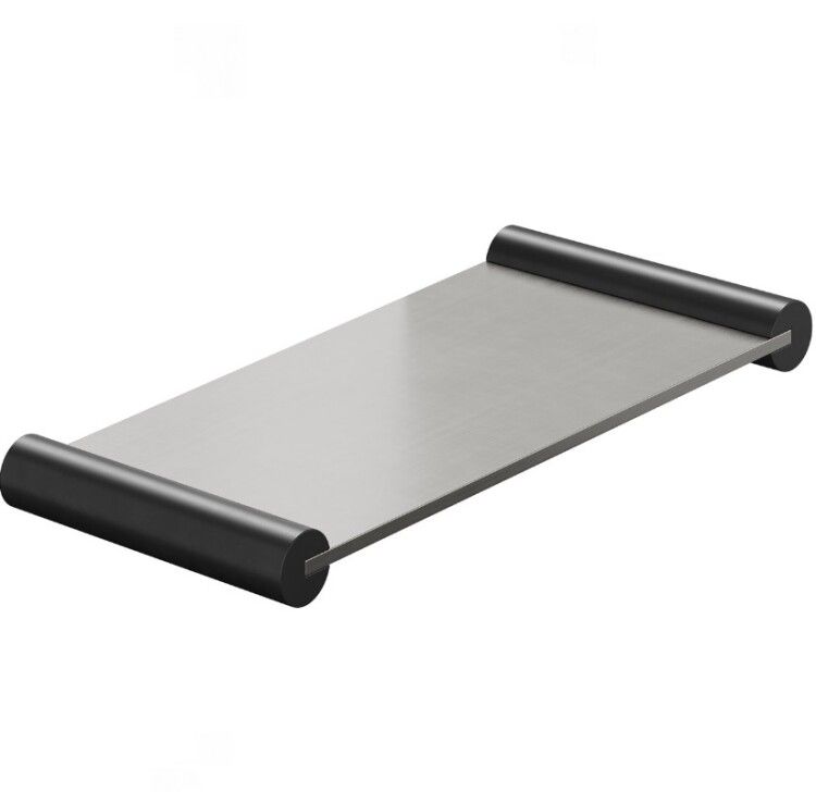 Лоток настольный, Bertocci, Officina 3.16, шгв 275-120-25, цвет-inox, ручки-чёрный матовый