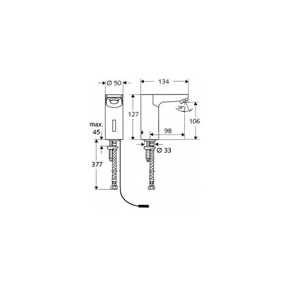 Смеситель для раковины Schell Modus сенсорный цвет хром 012320699
