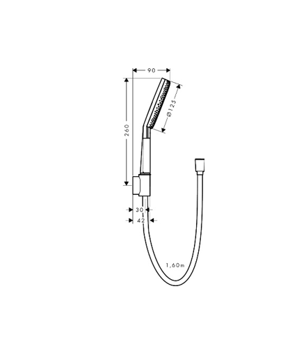 Душевой набор Hansgrohe Raindance Alive Select S 125 3jet черный матовый 24611670