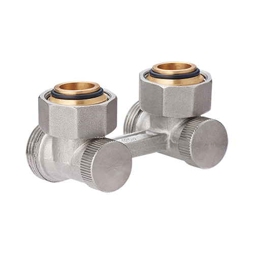 Узел нижнего подключения Hogart Premium угловой H-образный 3/4 x 3/4 вентильный TR4200505