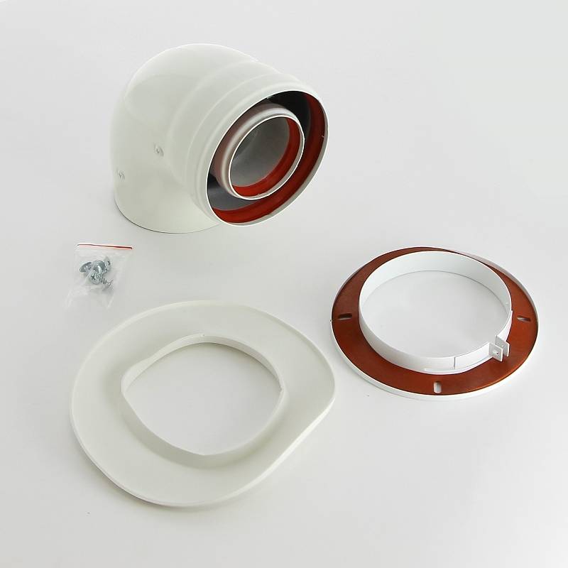 Отвод коаксиальный BAXI 60/100 мм 90° для котлов ECO Nova / Classic 71410141