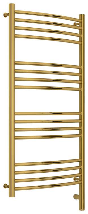 Полотенцесушитель электрический Сунержа Богема 3.0 выгнутая 1000x500 мм МЭМ нижнее справа золото 0358031050