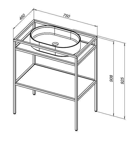 Консоль под раковину Allen Brau Liberty 75 см напольная медь 1.33002.60