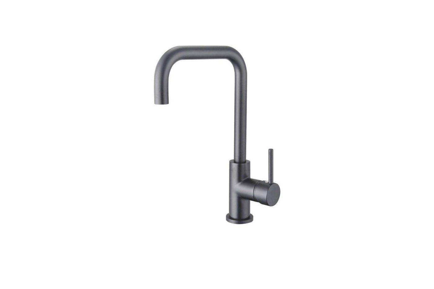 Смеситель для кухни Aquanet Вега квадратный излив оружейная сталь AQ1080BGM