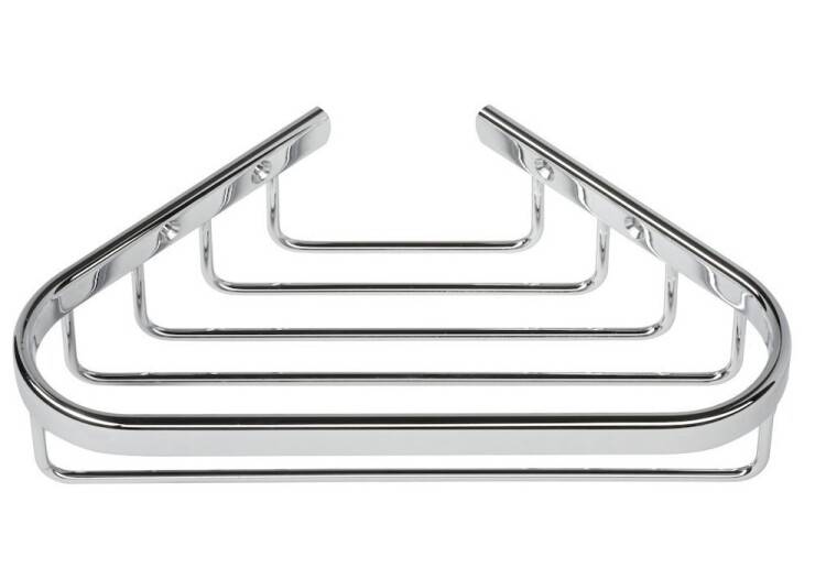 Полка-решетка для ванной угловая Geesa Basket 220x180x47 мм хром 91144-A