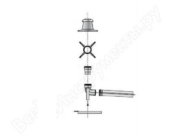 Набор для подсоединения дымовой трубы De Dietrich 80/110 мм DY876