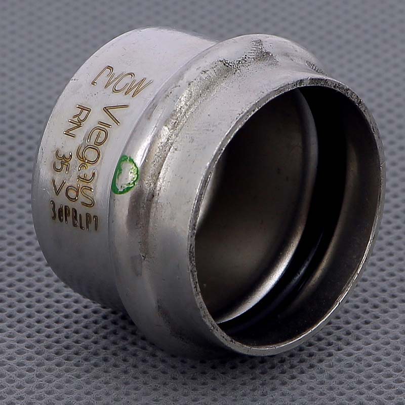 Заглушка пресс из нержавеющей стали Viega Sanpress Inox 35 мм 452896