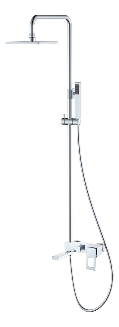 Душевая стойка Boheme Q со смесителем и верхним душем 20 см хром 148-CRCR