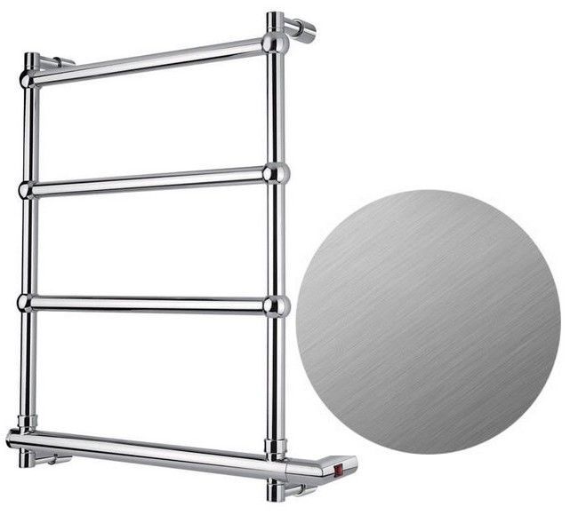 Полотенцесушитель электрический Margaroli Sole 542/TS 560x657 мм Box Brushed Nickel 5424704BRNBTS