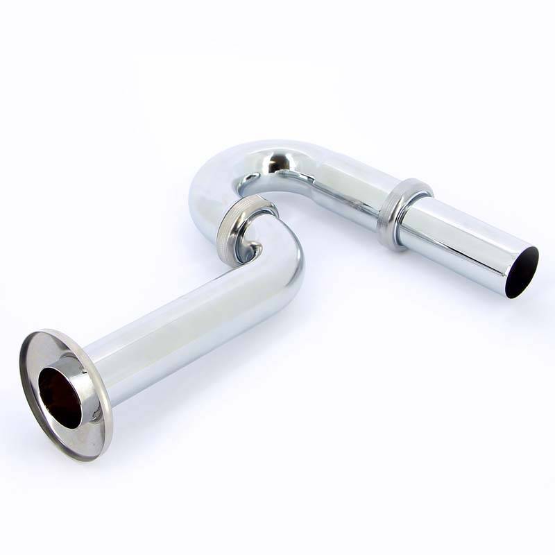 Сифон трубный Viega 5611 с горизонтальным отводом хром 305611