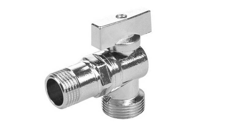 Кран шаровой угловой для стиральных машин Everline 3/4x1/2 НН ручка-бабочка EV903412