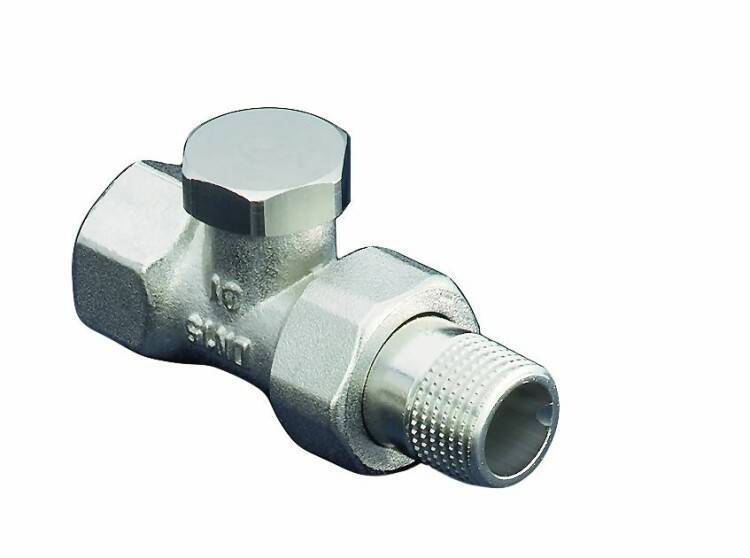 Вентиль запорный проходной Oventrop Combi 2 DN 20 3/4 никелированный 1091163