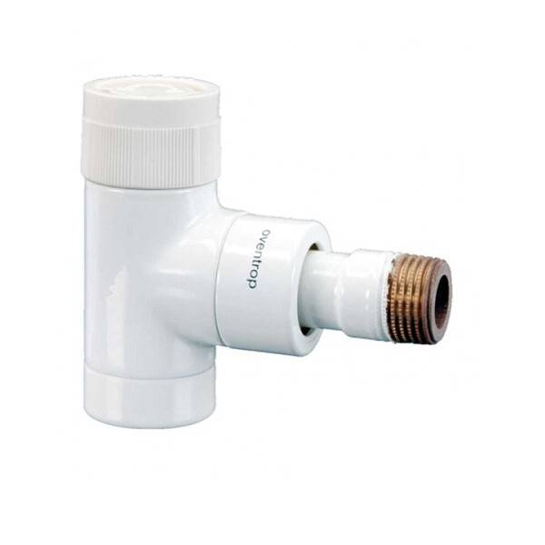 Вентиль термостатический Oventrop Series E угловой DN 15 1/2 ВН белый 1163062