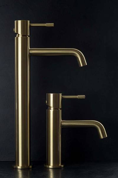 Смеситель для раковины высокий Boheme Uno золото матовое 462-MG