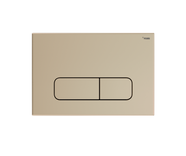 Панель смыва, РЕХАУ, NOVA ELLIPSE 001, для унитаза, шгв 245-12.6-165, с овальными клавишами, пластик, цвет-золото матовое