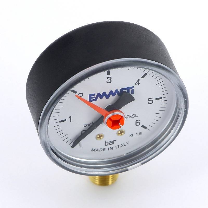 Манометр радиальный Emmeti 1/4 6 бар 63 мм 00612006