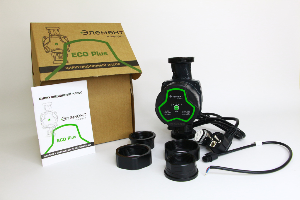 Циркуляционный насос ECO Plus 32-70 180 с комплектом гаек ECEP3270180