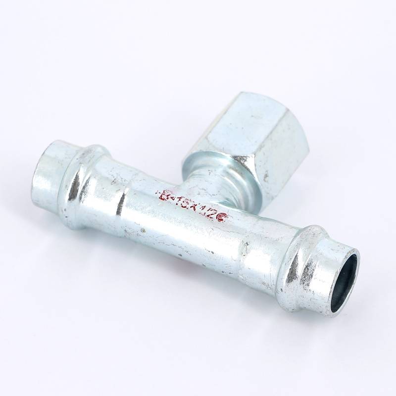 Тройник пресс-В IBP B-Press Carbon 15x1/2x15 мм оцинкованная сталь PC4130G0150415