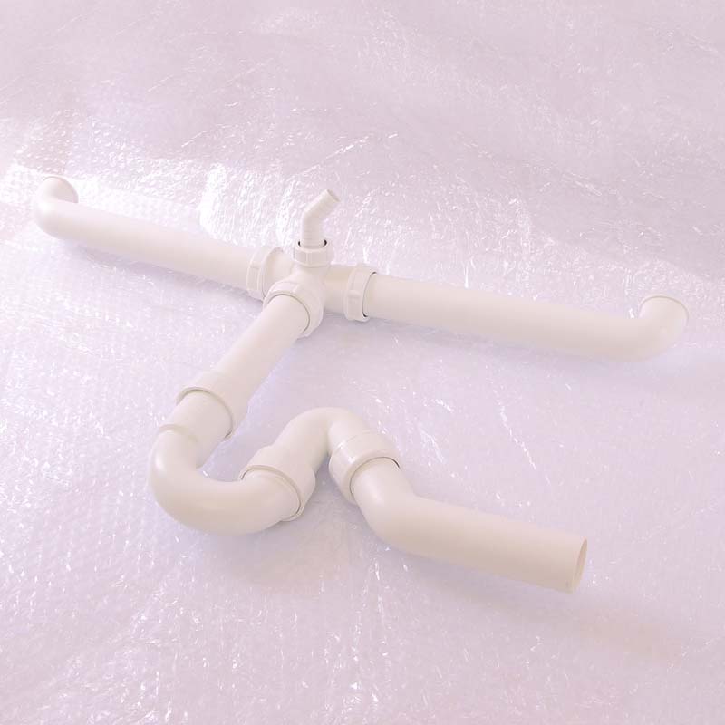 Сифон трубный для двойной мойки Viega 1 1/2х40 мм универсальный отвод 124205