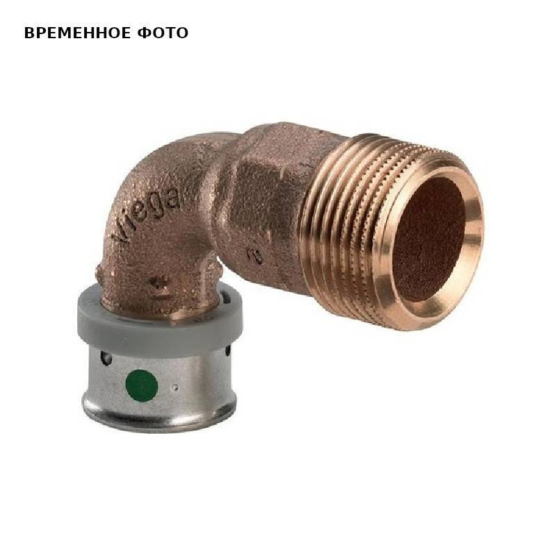 Угольник-переходник Viega Pexfit Pro 90° 16x1/2 НР бронза 607722
