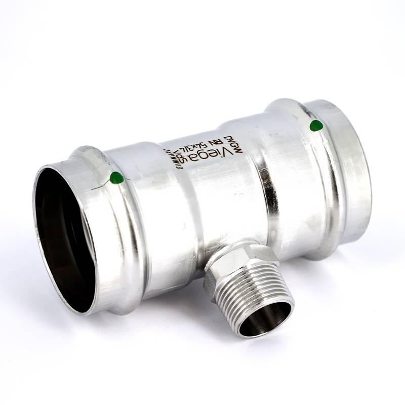 Тройник пресс-ВР Viega Sanpress Inox 54x3/4x54 нержавеющая сталь 446024