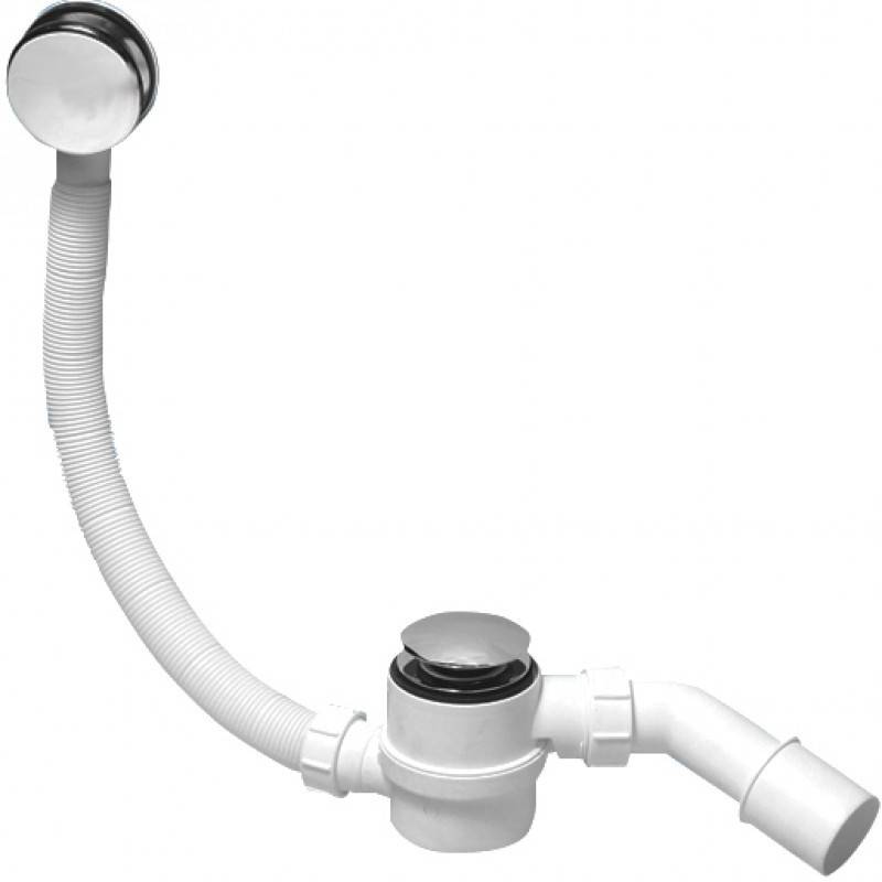 Слив-перелив для ванны McAlpine L 700 мм прочистка сверху выход 40/50 мм хром пакет MRB12-PB