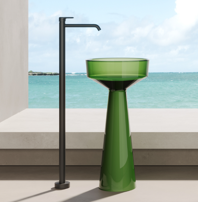 Раковина напольная DEA Design Pedestal Basin 425x425x850 мм emerald DD2018425R3