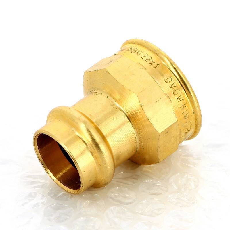 Муфта переходная IBP >B< Press 22 мм х 1 ВР бронза P4270G02208000