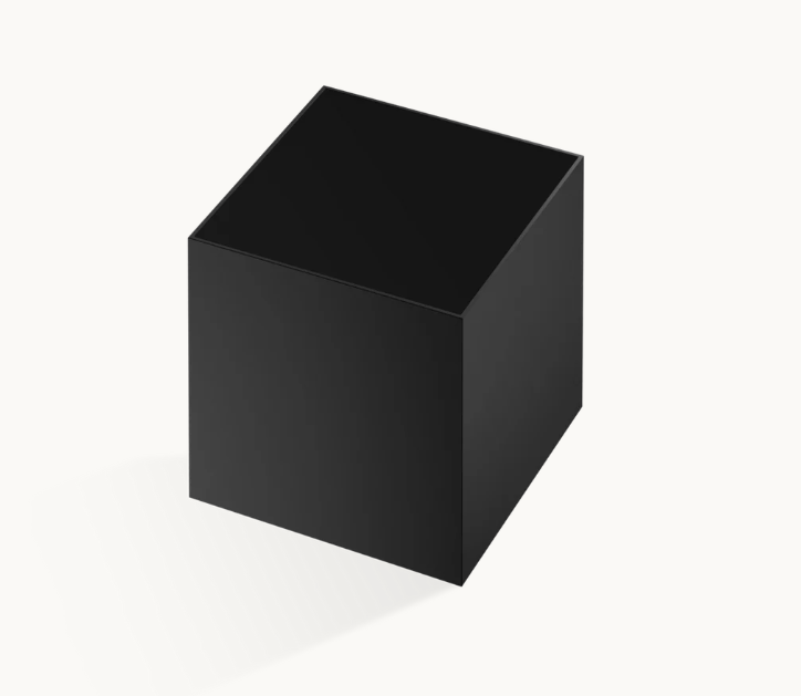 Емкость универсальная Decor Walther Cube 130x130x140 мм без крышки цвет черный матовый 0846460