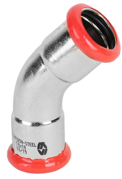 Колено 45° Sanha Sanha-Therm 42 мм ВН-ВН оцинкованная сталь CF53109