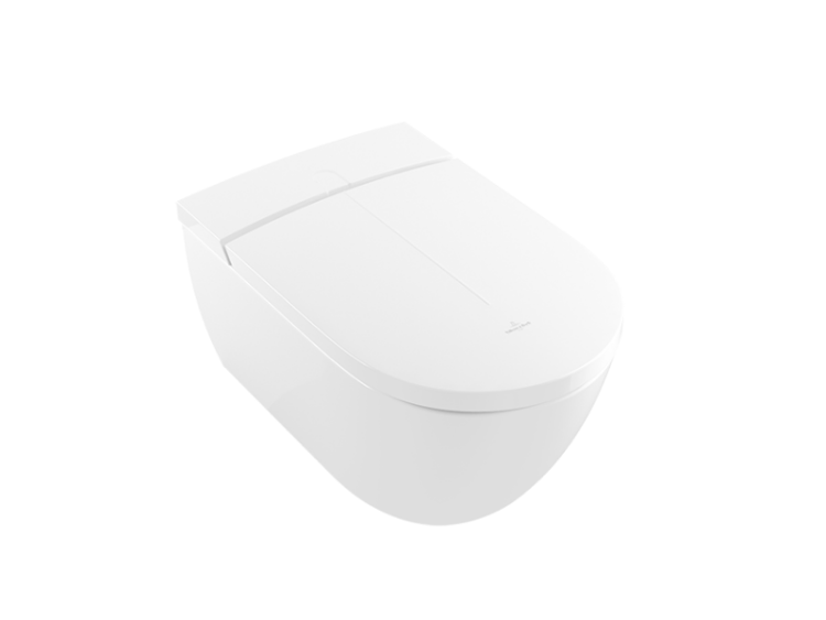 Унитаз-биде подвесной Villeroy & Boch ViClean-I 100 385x595 мм CeramicPlus Glossy Black V0E100S0