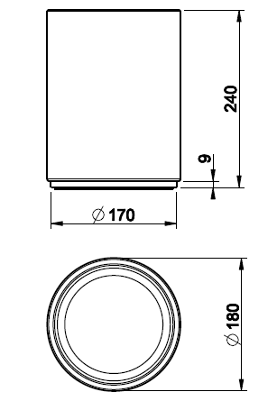Корзина для мусора Gessi Cono 180x180x240 мм цвет Black Metal PVD 45590706
