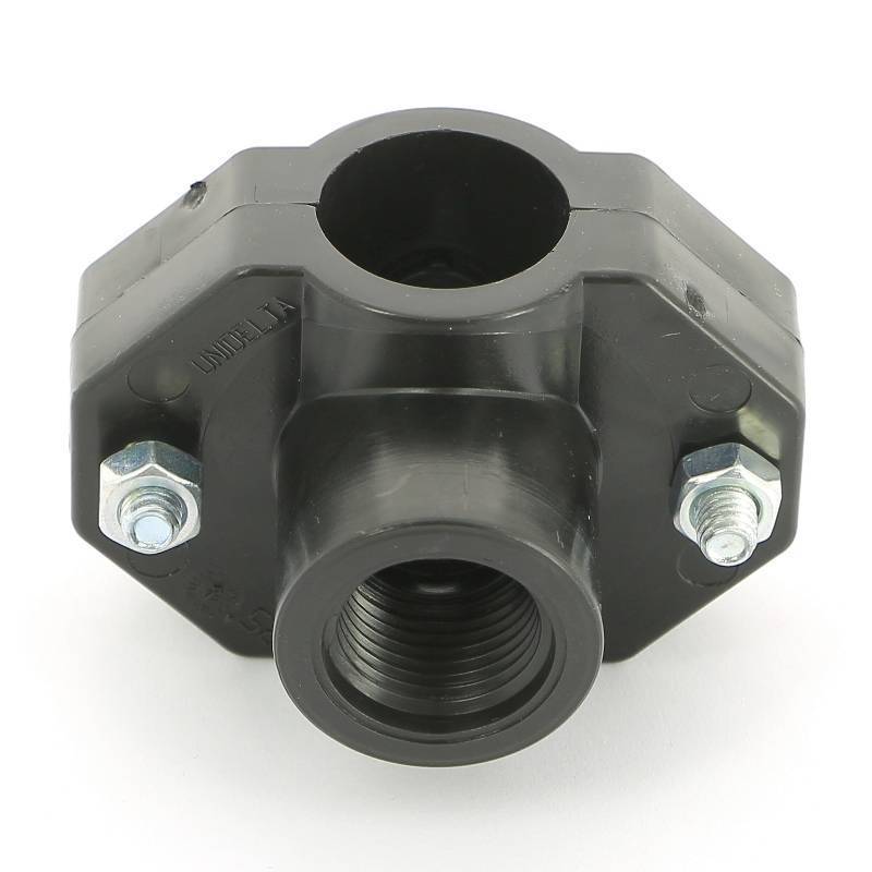 Седловая врезка Unidelta 25х1/2 2 болта для труб ПНД 1019025002