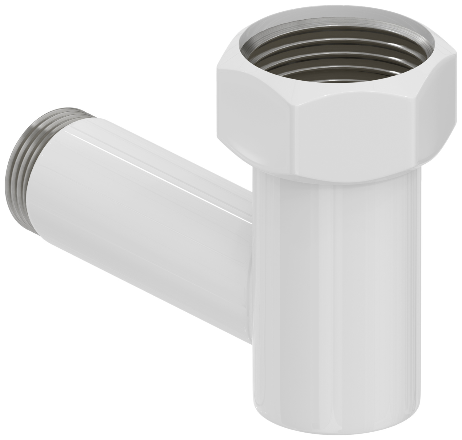 Уголок переходной Стилье G 1 НГ - G 3/4 HP белый глянцевый 122000-1034