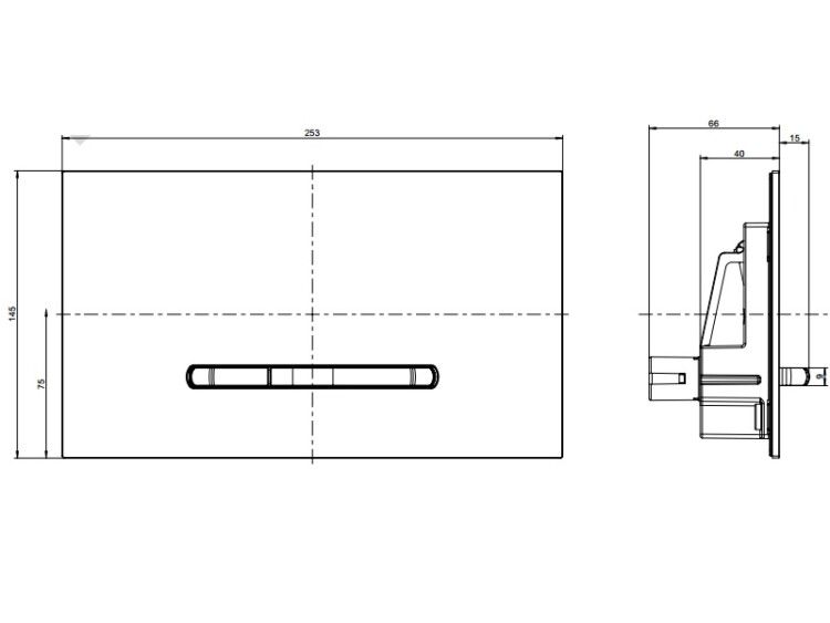 Клавиша смыва Villeroy & Boch ViConnect 253x145 мм цвет хром 92218061