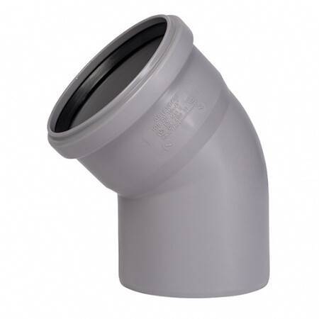 Отвод Ostendorf HTB 45° 75 мм PP RAL 7037 113120