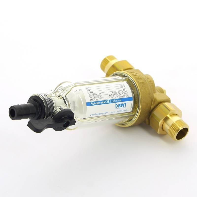 Фильтр промывной BWT Protector mini C/R 1/2 100 мкм для холодной воды 810523